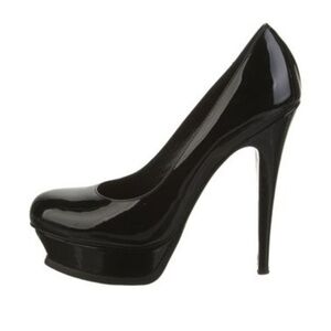 YSL Yves Saint Laurent patent leather platform pumps 39.5